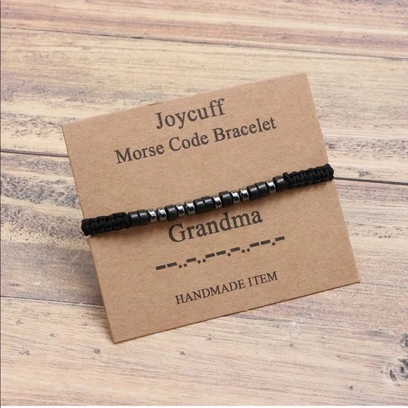 BRAND NEW GRANDMA MORSE CODE BRACELET. (NWT) - Picture 2 of 2